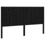 Cabecero de cama madera maciza de pino negro 205,5x4x100 cm de vidaXL, Cabeceros y pies de cama - Ref: Foro24-818114, Precio:...