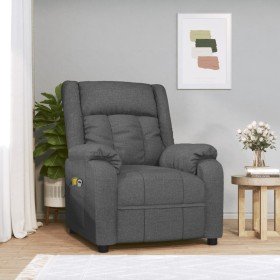 Sillón de masaje eléctrico tela gris oscuro