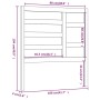 Bettkopfteil aus massivem schwarzem Kiefernholz, 106 x 4 x 104 cm von vidaXL, Kopf- und Fußteile - Ref: Foro24-818129, Preis:...