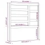 Bettkopfteil aus massivem schwarzem Kiefernholz, 106 x 4 x 104 cm von vidaXL, Kopf- und Fußteile - Ref: Foro24-818129, Preis:...