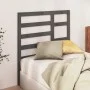 Bettkopfteil aus massivem grauem Kiefernholz, 81 x 4 x 104 cm von vidaXL, Kopf- und Fußteile - Ref: Foro24-818117, Preis: 34,...