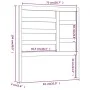 Bettkopfteil aus massivem grauem Kiefernholz, 81 x 4 x 104 cm von vidaXL, Kopf- und Fußteile - Ref: Foro24-818117, Preis: 34,...