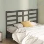 Solid gray pine wood bed headboard 141x4x104 cm by vidaXL, Headboards and footboards - Ref: Foro24-818137, Price: 54,03 €, Di...