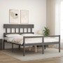 Doppelbett für Senioren, graues Kopfteil aus Massivholz von vidaXL, Betten und Lattenroste - Ref: Foro24-3195423, Preis: 162,...