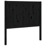 Solid black pine wood bed headboard 95.5x4x100 cm by vidaXL, Headboards and footboards - Ref: Foro24-818074, Price: 37,72 €, ...