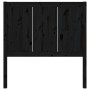 Solid black pine wood bed headboard 95.5x4x100 cm by vidaXL, Headboards and footboards - Ref: Foro24-818074, Price: 38,14 €, ...