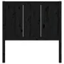 Solid black pine wood bed headboard 95.5x4x100 cm by vidaXL, Headboards and footboards - Ref: Foro24-818074, Price: 37,72 €, ...