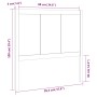 Solid black pine wood bed headboard 95.5x4x100 cm by vidaXL, Headboards and footboards - Ref: Foro24-818074, Price: 38,14 €, ...
