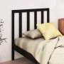 Solid black pine wood bed headboard 106x4x100 cm by vidaXL, Headboards and footboards - Ref: Foro24-817679, Price: 23,23 €, D...