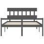Doppelbett für Senioren, graues Kopfteil aus Massivholz von vidaXL, Betten und Lattenroste - Ref: Foro24-3195423, Preis: 162,...