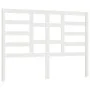 Bettkopfteil aus massivem weißem Kiefernholz, 126 x 4 x 104 cm von vidaXL, Kopf- und Fußteile - Ref: Foro24-818131, Preis: 37...