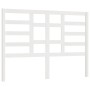 Bettkopfteil aus massivem weißem Kiefernholz, 126 x 4 x 104 cm von vidaXL, Kopf- und Fußteile - Ref: Foro24-818131, Preis: 37...