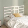 Solid white pine wood bed headboard 126x4x104 cm by vidaXL, Headboards and footboards - Ref: Foro24-818131, Price: 37,43 €, D...