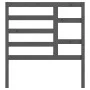 Solid gray pine wood bed headboard 106x4x104 cm by vidaXL, Headboards and footboards - Ref: Foro24-818127, Price: 25,97 €, Di...