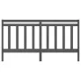 Cabecero de cama madera maciza de pino gris 186x4x100 cm de vidaXL, Cabeceros y pies de cama - Ref: Foro24-817807, Precio: 60...