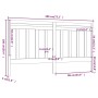 Bettkopfteil aus massivem grauem Kiefernholz, 186 x 4 x 100 cm von vidaXL, Kopf- und Fußteile - Ref: Foro24-817807, Preis: 61...