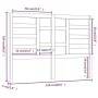 Bettkopfteil aus massivem Kiefernholz in Honigbraun, 126 x 4 x 104 cm von vidaXL, Kopf- und Fußteile - Ref: Foro24-818133, Pr...