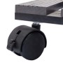 Soportes con ruedas para plantas 4 uds gris WPC 30x30x7,5 cm