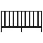 Solid black pine wood bed headboard 186x4x100 cm by vidaXL, Headboards and footboards - Ref: Foro24-817709, Price: 50,46 €, D...