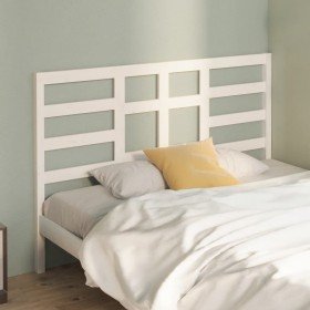 Cabecero de cama madera maciza de pino blanco 146x4x104 cm