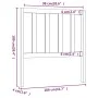 Bettkopfteil aus massivem schwarzem Kiefernholz, 106 x 4 x 100 cm von vidaXL, Kopf- und Fußteile - Ref: Foro24-817729, Preis:...