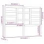 Bettkopfteil aus massivem Kiefernholz, 141 x 4 x 104 cm von vidaXL, Kopf- und Fußteile - Ref: Foro24-818135, Preis: 29,78 €, ...