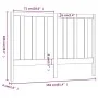 Bettkopfteil aus massivem schwarzem Kiefernholz, 156 x 4 x 100 cm von vidaXL, Kopf- und Fußteile - Ref: Foro24-817699, Preis:...