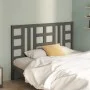 Bettkopfteil aus massivem grauem Kiefernholz, 126 x 4 x 100 cm von vidaXL, Kopf- und Fußteile - Ref: Foro24-817832, Preis: 41...