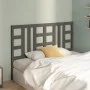 Bettkopfteil aus massivem grauem Kiefernholz, 126 x 4 x 100 cm von vidaXL, Kopf- und Fußteile - Ref: Foro24-817832, Preis: 41...