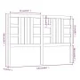 Bettkopfteil aus massivem grauem Kiefernholz, 126 x 4 x 100 cm von vidaXL, Kopf- und Fußteile - Ref: Foro24-817832, Preis: 41...