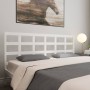 Solid white pine wood bed headboard 205.5x4x100 cm by vidaXL, Headboards and footboards - Ref: Foro24-817911, Price: 46,37 €,...