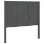 Cabecero de cama madera maciza de pino gris 80,5x4x100 cm de vidaXL, Cabeceros y pies de cama - Ref: Foro24-818067, Precio: 4...