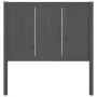 Cabecero de cama madera maciza de pino gris 80,5x4x100 cm de vidaXL, Cabeceros y pies de cama - Ref: Foro24-818067, Precio: 4...