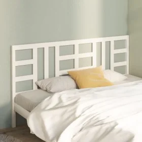Solid white pine wood bed headboard 206x4x100 cm by vidaXL, Headboards and footboards - Ref: Foro24-817861, Price: 44,73 €, D...