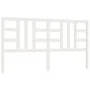 Solid white pine wood bed headboard 206x4x100 cm by vidaXL, Headboards and footboards - Ref: Foro24-817861, Price: 38,01 €, D...