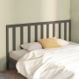 Solid gray pine wood bed headboard 186x4x100 cm by vidaXL, Headboards and footboards - Ref: Foro24-817757, Price: 48,85 €, Di...