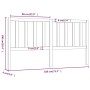 Solid gray pine wood bed headboard 186x4x100 cm by vidaXL, Headboards and footboards - Ref: Foro24-817757, Price: 48,85 €, Di...