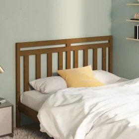 Honey brown solid pine wood bed headboard 141x4x100 cm by vidaXL, Headboards and footboards - Ref: Foro24-817788, Price: 48,2...