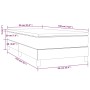 Cama box spring con colchón tela gris taupe 90x190 cm
