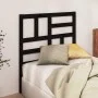 Cabecero de cama madera maciza de pino negro 81x4x104 cm de vidaXL, Cabeceros y pies de cama - Ref: Foro24-818169, Precio: 38...