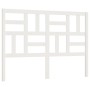 Bettkopfteil aus massivem weißem Kiefernholz, 126 x 4 x 104 cm von vidaXL, Kopf- und Fußteile - Ref: Foro24-818181, Preis: 38...