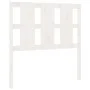Solid white pine wood bed headboard 95.5x4x100 cm by vidaXL, Headboards and footboards - Ref: Foro24-817971, Price: 29,98 €, ...