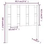 Bettkopfteil aus massivem weißem Kiefernholz, 95,5 x 4 x 100 cm von vidaXL, Kopf- und Fußteile - Ref: Foro24-817971, Preis: 3...