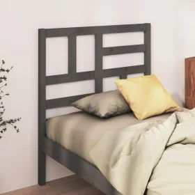 Bettkopfteil aus massivem grauem Kiefernholz, 96 x 4 x 104 cm von vidaXL, Kopf- und Fußteile - Ref: Foro24-818172, Preis: 32,...