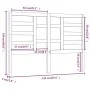 Bettkopfteil aus massivem Kiefernholz in Honigbraun, 141 x 4 x 104 cm von vidaXL, Kopf- und Fußteile - Ref: Foro24-818138, Pr...