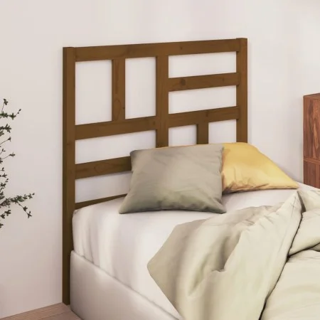 Honey brown solid pine wood bed headboard 106x4x104 cm by vidaXL, Headboards and footboards - Ref: Foro24-818178, Price: 27,6...