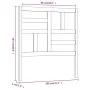 Bettkopfteil aus massivem Kiefernholz in Honigbraun, 106 x 4 x 104 cm von vidaXL, Kopf- und Fußteile - Ref: Foro24-818178, Pr...