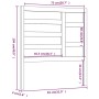 Bettkopfteil aus massivem Kiefernholz in Honigbraun, 81 x 4 x 104 cm von vidaXL, Kopf- und Fußteile - Ref: Foro24-818118, Pre...