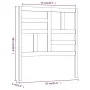 Bettkopfteil aus massivem weißem Kiefernholz, 81 x 4 x 104 cm von vidaXL, Kopf- und Fußteile - Ref: Foro24-818166, Preis: 39,...