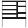 Solid black pine wood bed headboard 96x4x104 cm by vidaXL, Headboards and footboards - Ref: Foro24-818124, Price: 24,60 €, Di...